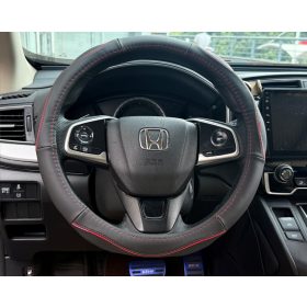 Valódi bőr kormányvédő SPORT KV-5057A - BLACK RED