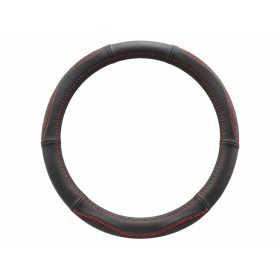 Valódi bőr kormányvédő SPORT KV-5057A - BLACK RED
