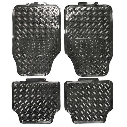 Alumíniumhatású univerzális gumiszőnyeg autóba / 4 db-os - Carbon SZ-THM3011C