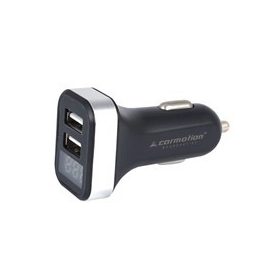   Szivargyújtó usb töltő és voltmérő ,2x USB töltő, 2.1A, 12/24V , 58709