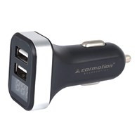 Szivargyújtó usb töltő és voltmérő ,2x USB töltő, 2.1A, 12/24V , 58709
