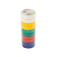 PVC szigetelőszalag 0,13 mm x 15 mm x 10 m, 5 szín, 10 db, 58752