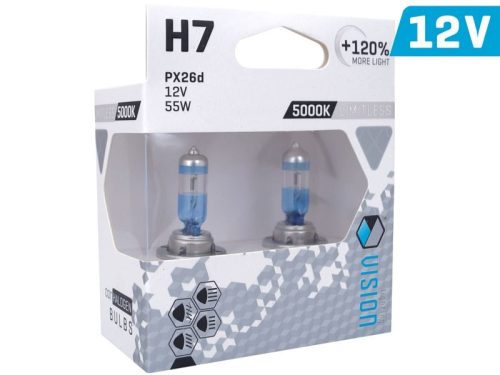 VISION IZZÓ HATÁRTALAN FEHÉR H7 12V 55W PX26D U E4 + 120%, 2 DB. CM58794
