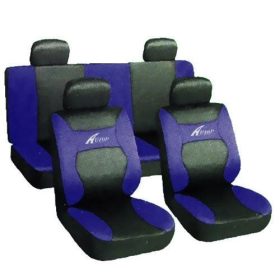   Univerzális 8 részes üléshuzat szett - fekete-kék UL-AG28458/BL