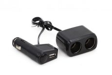 Kettes Szivargyújtó elosztó + USB AE-HID71144 / 01029