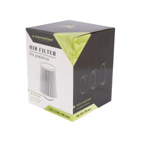   LÉGSZŰRŐ, KÚPOS, 120X130X90MM, PIROS / KRÓM, ADAPTEREK: 60, 63, 70MM, 86000