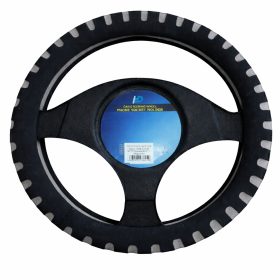 Szivacsos kormányvédő Fekete-Szürke KV-20004GR