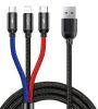 HD Autóstöltő 3in1 Voltmérővel 3.1A  AE-WF001