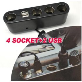 USB + Szivargyújtó elosztó AE-WF0120 12/24V