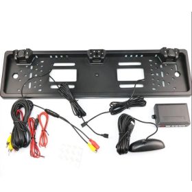   Autós tolatókamerás rendszámtábla keret + tolatóradar BG482-2