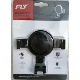   Gravity univerzális szellőzőre erősíthető autós telefontartó fekete színben  PDA-C1814