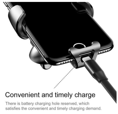 Gravity univerzális szellőzőre erősíthető autós telefontartó fekete színben  PDA-C1814