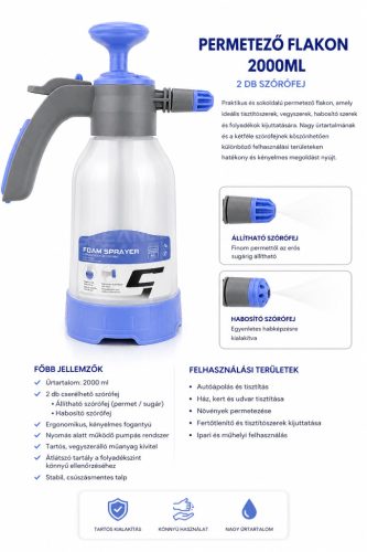 Habosító Permetező – 2000 ml, 2 db cserélhető szórófej C24443
