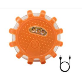   Tölthető vészjelző lámpa 12 LED + 3 LED, + USB-C kábel 