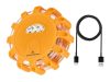 Tölthető vészjelző lámpa 12 LED + 3 LED, + USB-C kábel CM83198
