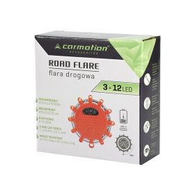   Tölthető vészjelző lámpa 12 LED + 3 LED, + USB-C kábel CM83198