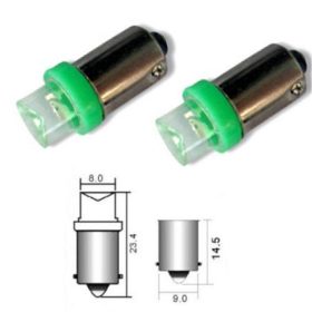 BA9S Zöld LED CSL2027G
