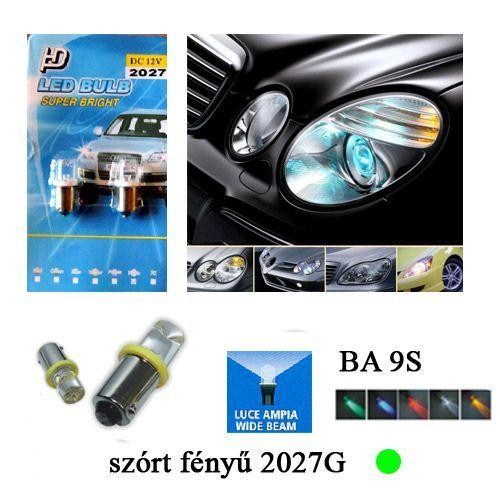 BA9S Zöld LED CSL2027G