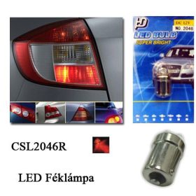 CSL2046R piros BA15S 21W LED Féklámpa 
