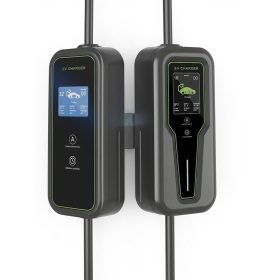   Ev Pro Smart 22kW Hordozható Autótöltő – 2.4" LCD Kijelző, IP65 védelem