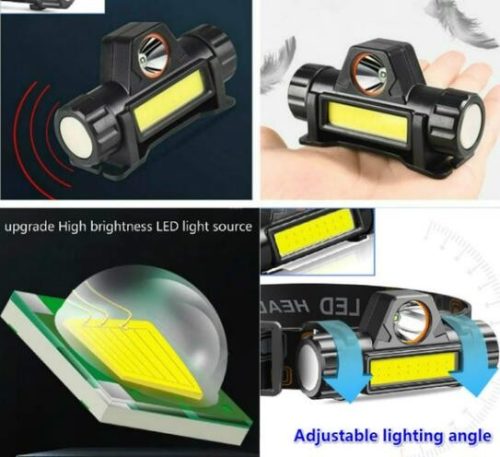 Nagy teljesítményű fényszóró LED fejlámpa akkus GZ-15824/16302