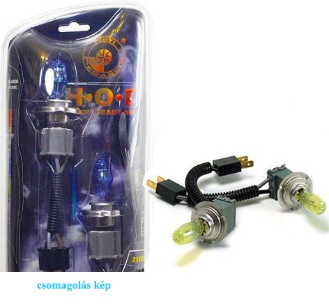 HOD Halogén izzó H7 foglalattal emelt fényerővel-sárga 12V