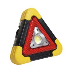  3in1 Napelemes COB LED elakadásjelző háromszög+Multifunkciós munkalámpa+USB töltő 