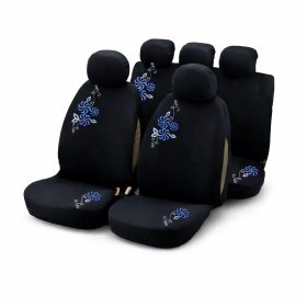   11 részes ÜLÉSHUZAT hímzett mintával CIPZÁROS+LÉGZSÁKOS /HD6939BL