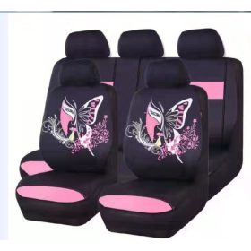 üléshuzat szett , rózsaszín pillangós,9 db-os UL-HL251