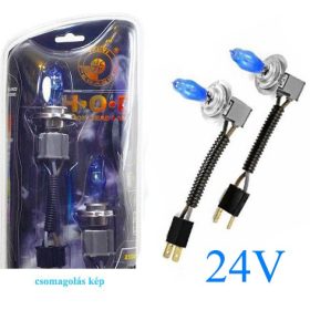   HOD Halogén izzó H7 foglalattal emelt fényerővel-kék 24V