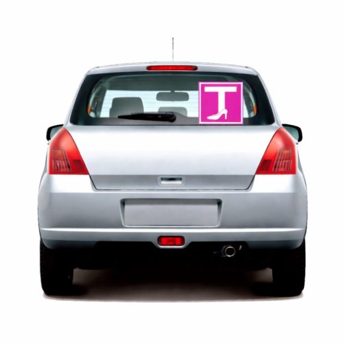 Tanuló vezető Női T betű  Matrica 18*15cm