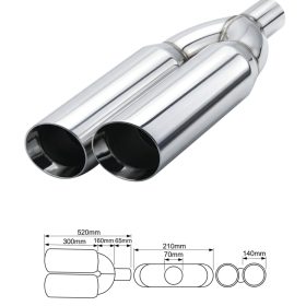  Kipufogódob rozsdamentes acél KP-HJA0089
