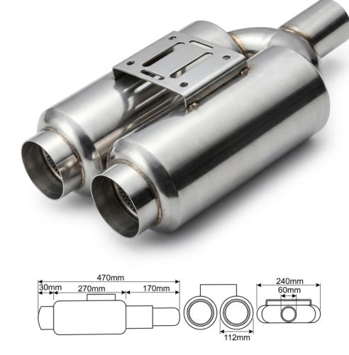  Kipufogódob rozsdamentes acél KP-HJA008