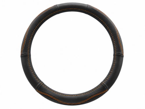 Valódi bőr kormányvédő SPORT KV-5057A - BLACK ORANGE