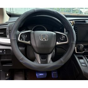 Valódi bőr kormányvédő SPORT KV-5057A - BLACK BLUE