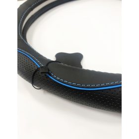 Valódi bőr kormányvédő SPORT KV-5057A - BLACK BLUE