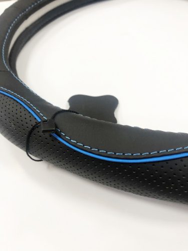 Valódi bőr kormányvédő SPORT KV-5057A - BLACK BLUE