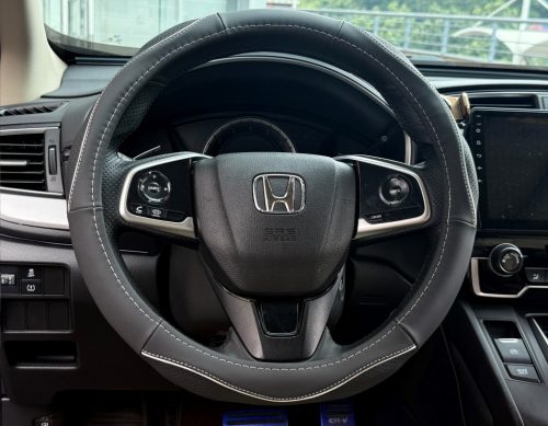Valódi bőr kormányvédő sport KV-5057A - Black Silver