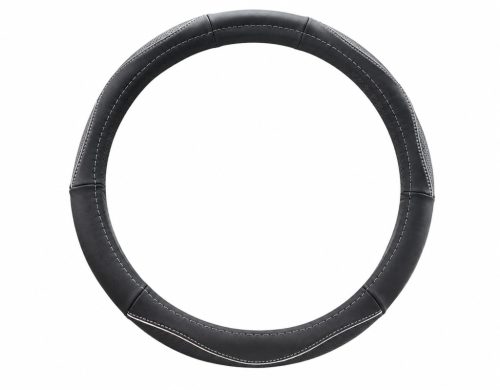 Valódi bőr kormányvédő sport KV-5057A - Black Silver