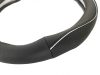 Valódi bőr kormányvédő sport KV-5057A - Black Silver