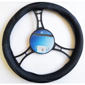  Bőrhatású kormányvédő fehér varrással KV-HL03W