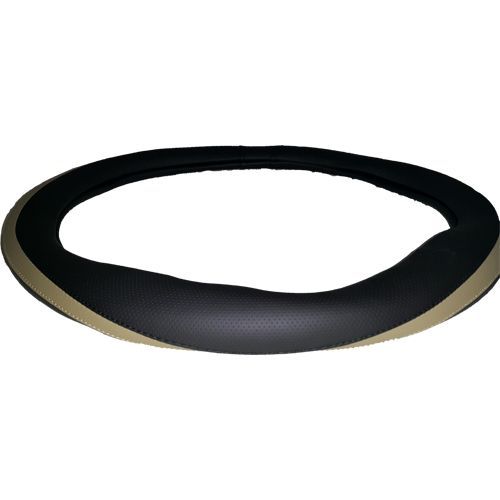 Műbőr sport mintás kormányvédő bézs csíkokkal KV-PUBBE