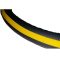 Műbőr sport mintás kormányvédő sárga csíkokkal KV-PUBY