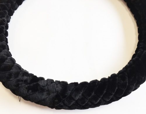 Kormányvédő fekete plüss KV-TH38536BK