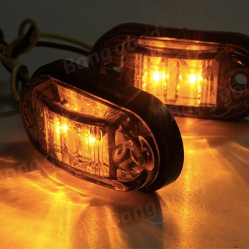 2LED-es Szélességjelző-helyzetjelző - E-jeles - sárga - 12/24V LA-603Y