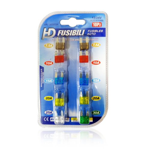 HD Biztósiték Mini Készlet 10db 12/24V