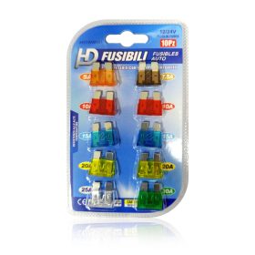 HD Biztósiték Készlet Nagy 10db 12/24V