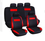   UL-HL250R ECO ÜLÉSHUZAT SET 9 DB-OS UNIV Fekete-Piros Légzsákos
