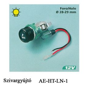 Szivargyújtó + aljzat + LED világítás AE-LS-003