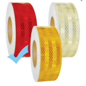   Fényvisszaverő szalag - “E” jeles - piros - 45m*5cm M-CD-3R